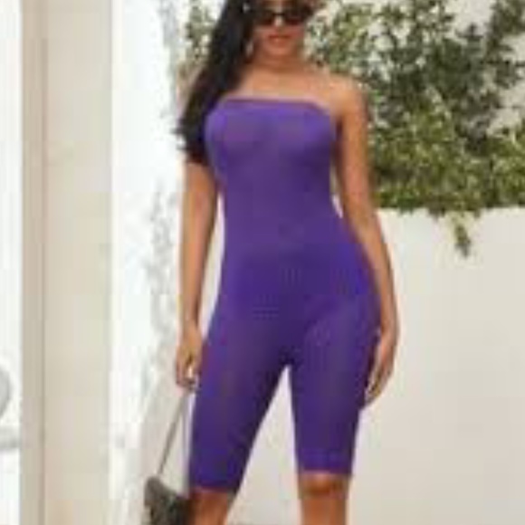 Rhinestone Tube Romper with Panties. 2 items. - Picture 2 of 6